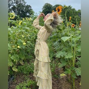 Cynthia Rowley Courtney Maxi wrapped dress size L (NWT)